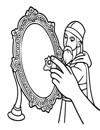 Mirror Repair - Free printable coloring page