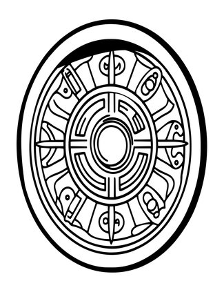 Scrying Mirror - Free printable coloring page