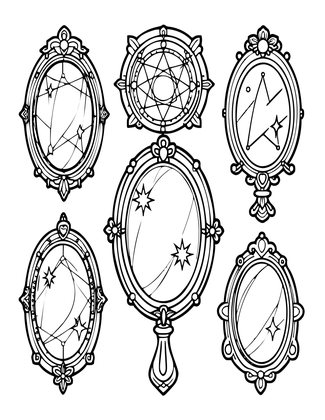 Mirror Auction - Free printable coloring page