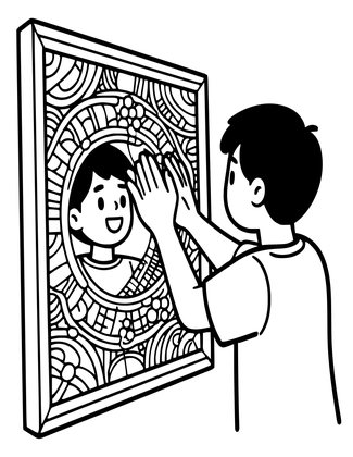 Mirror Trap - Free printable coloring page