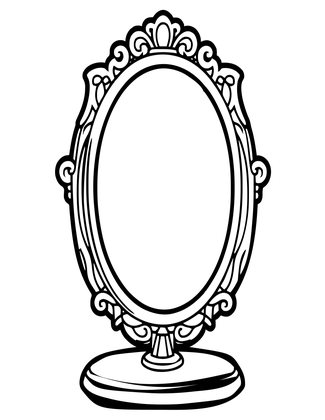 Mirror of Vanity - Free printable coloring page