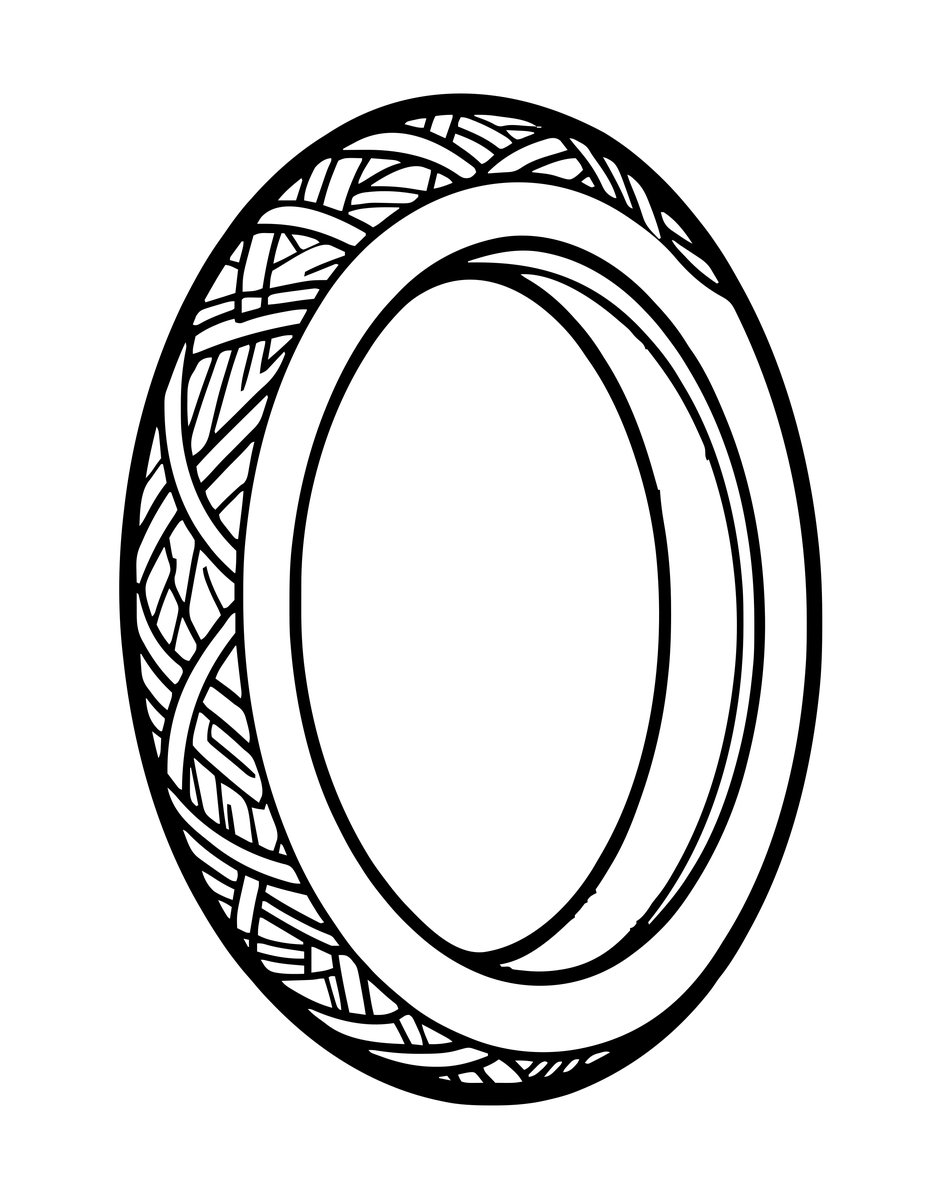 Mirror Ring - free printable coloring page