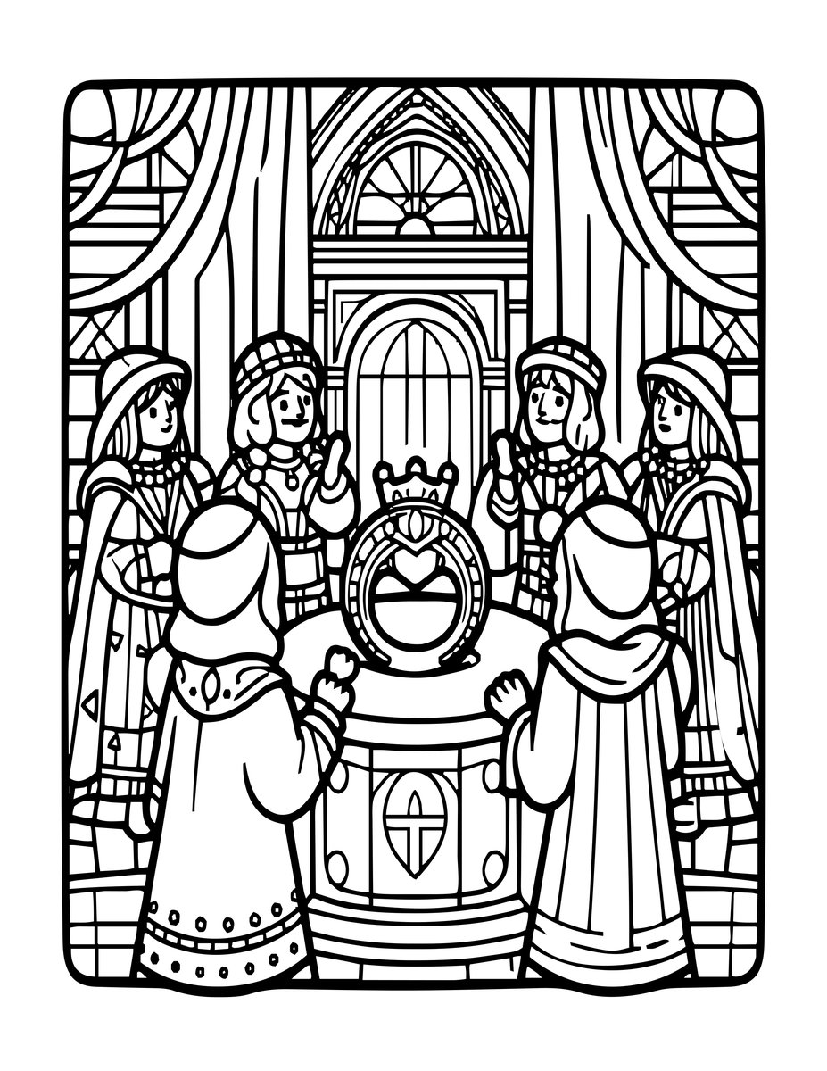 Ring Auction - free printable coloring page