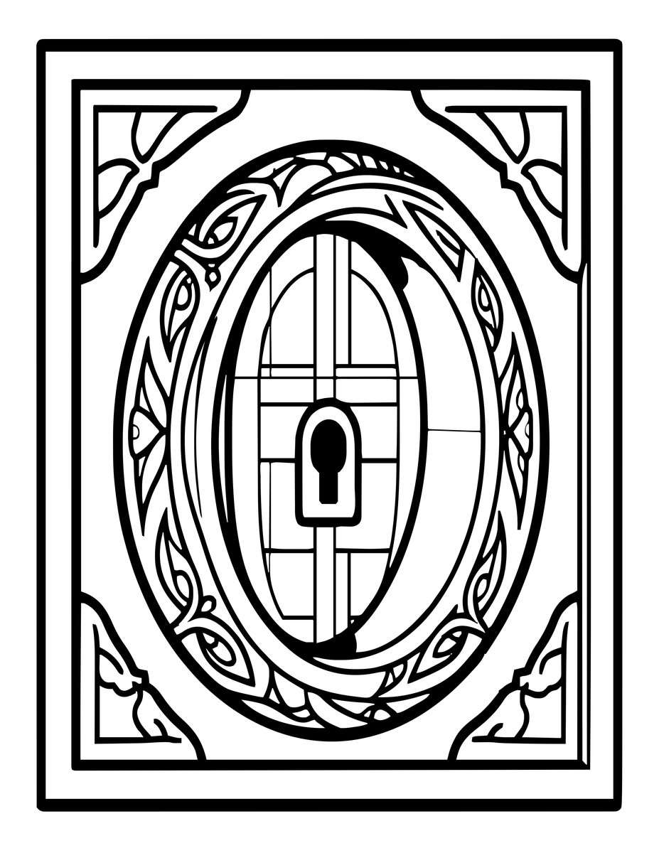 Ring and Key - free printable coloring page