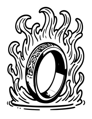 Ring of Power - Free printable coloring page