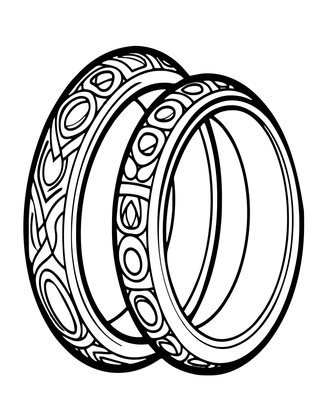 Wedding Ring Magic - Free printable coloring page