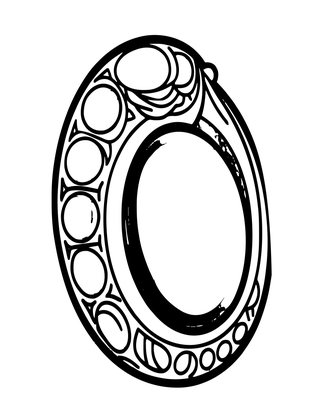 Moon Ring - Free printable coloring page