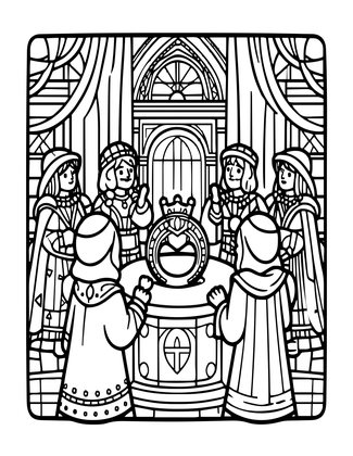 Ring Auction - Free printable coloring page