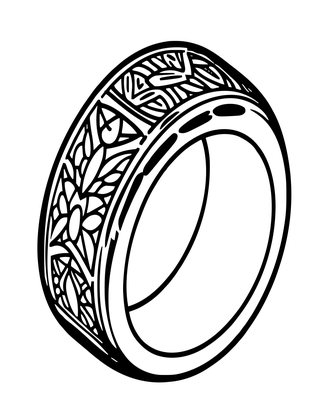 Cursed Ring - Free printable coloring page