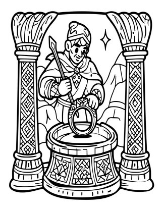 Ring Forging - Free printable coloring page