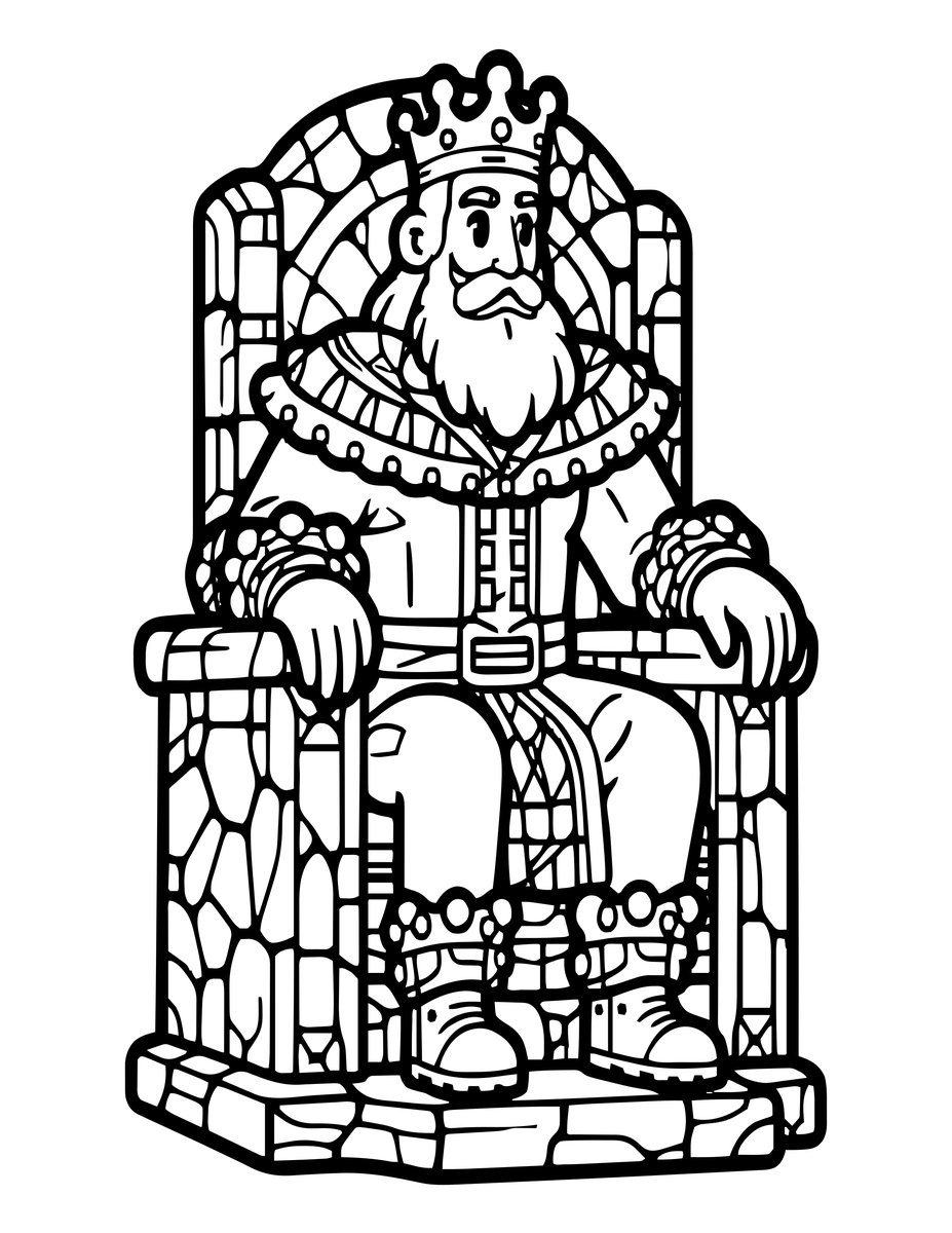 Forgotten King - free printable coloring page