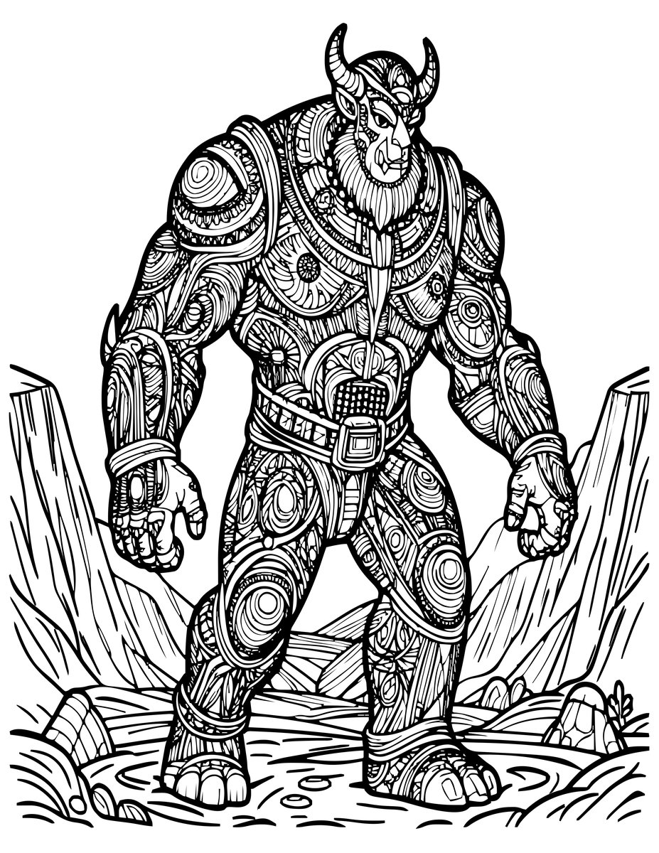 Colossus Steps - free printable coloring page
