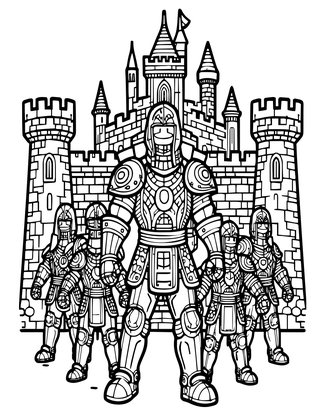 Iron Sentinel - Free printable coloring page