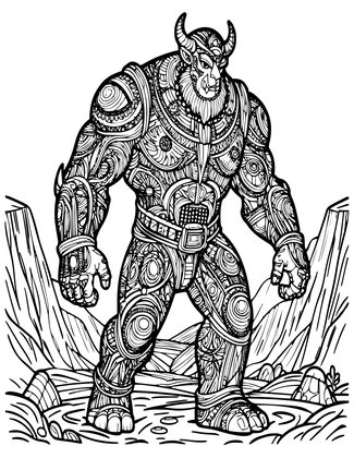 Colossus Steps - Free printable coloring page