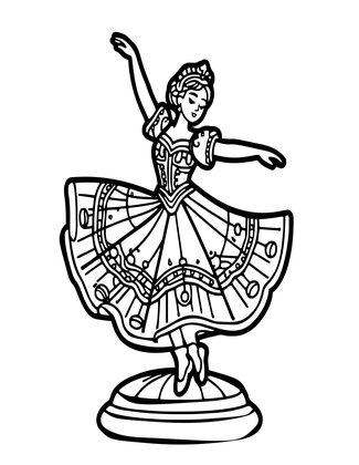 Marble Dancer - Free printable coloring page