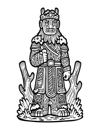 Mossy Sentinel - Free printable coloring page