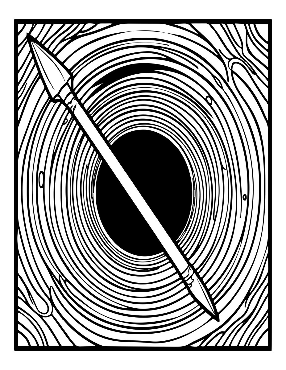 Void Spear - free printable coloring page