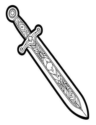 Star Blade - Free printable coloring page
