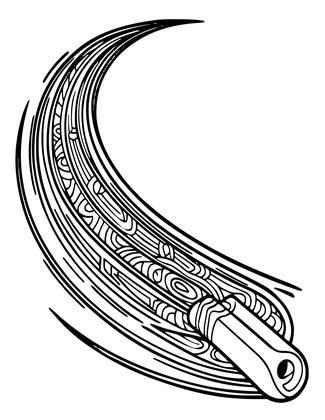 Wind Scimitar - Free printable coloring page