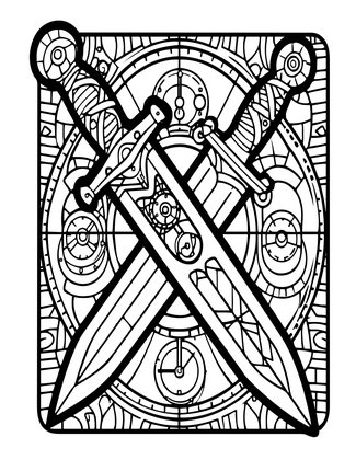 Time Dagger - Free printable coloring page