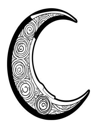 Moon Sickle - Free printable coloring page