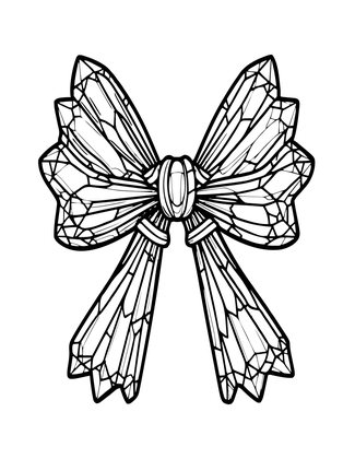 Crystal Bow - Free printable coloring page