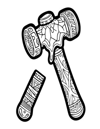Lava Hammer - Free printable coloring page