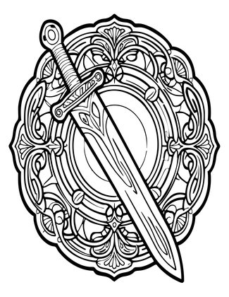 Spirit Blade - Free printable coloring page