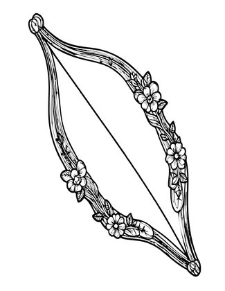 Nature Bow - Free printable coloring page