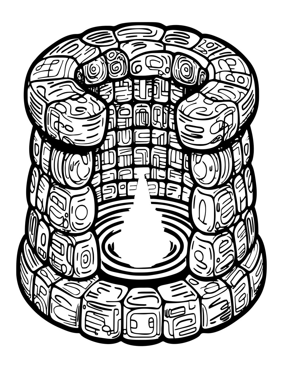 Glowing Water - free printable coloring page