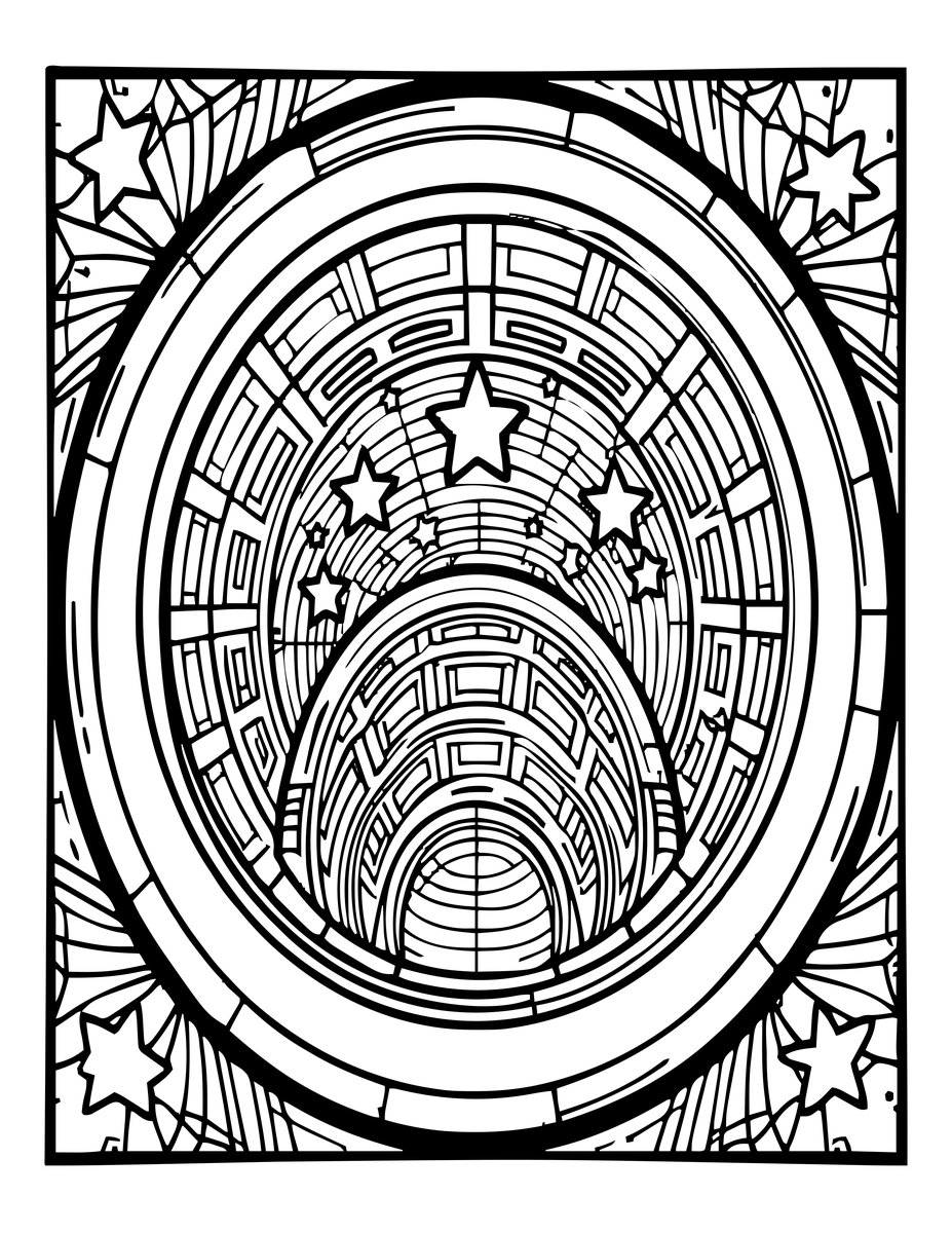 Star Portal - free printable coloring page