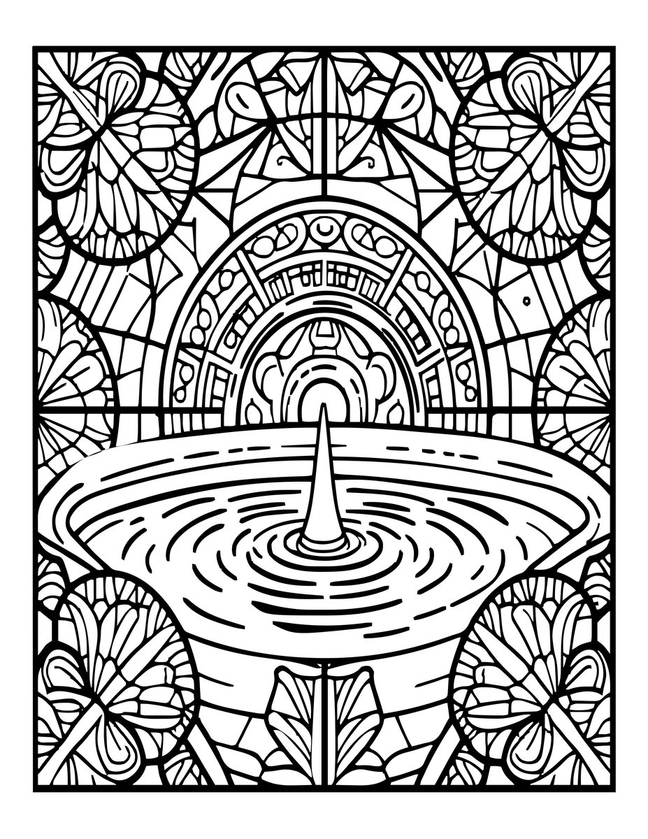 Oracle Well - free printable coloring page