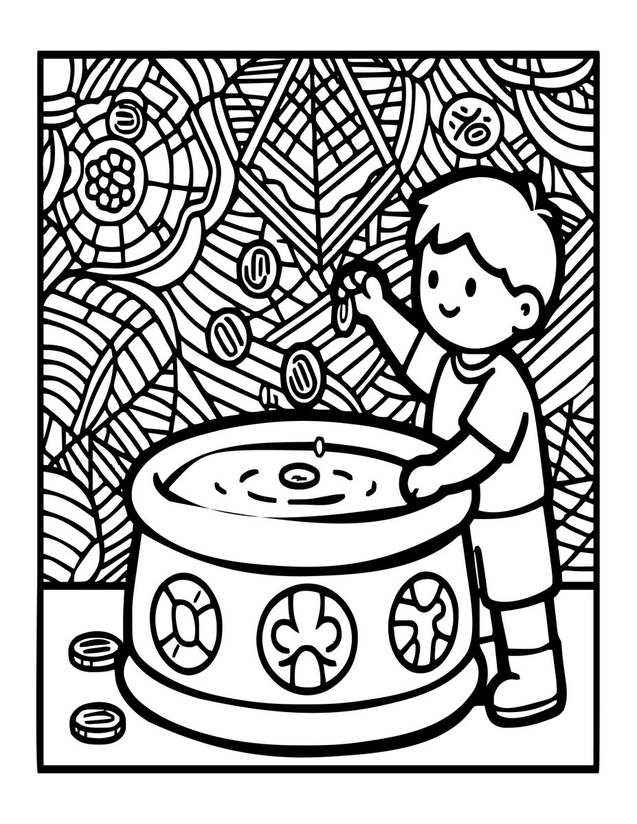 Child's Wish - free printable coloring page