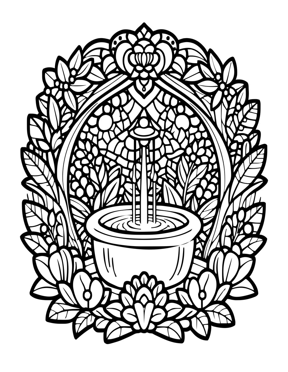 Secret Garden - free printable coloring page