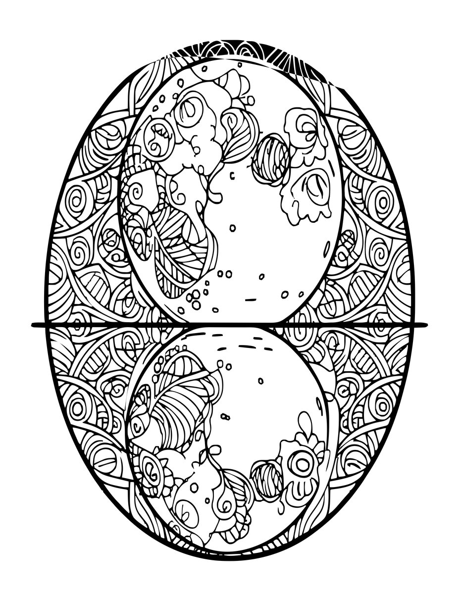 Moon Reflection - free printable coloring page