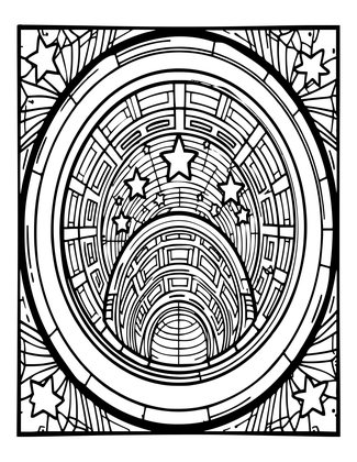 Star Portal - Free printable coloring page