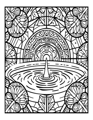 Oracle Well - Free printable coloring page