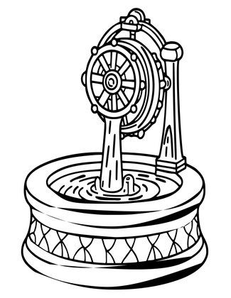 Clockwork Pump - Free printable coloring page