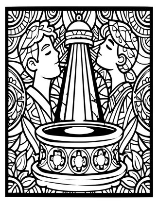 Healing Water - Free printable coloring page