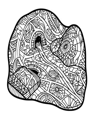 Buried Treasure - Free printable coloring page