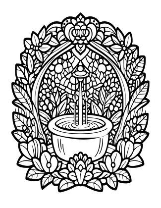 Secret Garden - Free printable coloring page