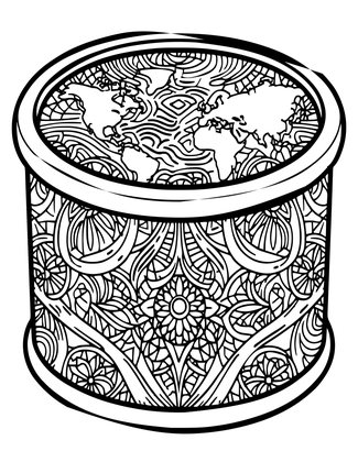 Mirror Well - Free printable coloring page