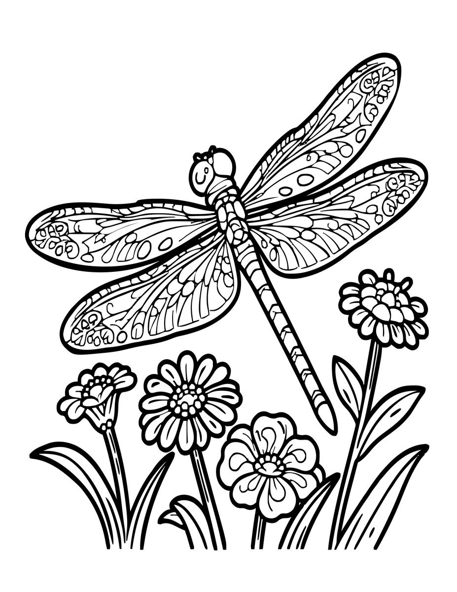 Winged Sprite - free printable coloring page