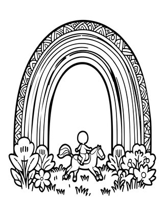 Rainbow Sprite - Free printable coloring page