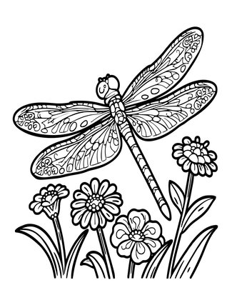 Winged Sprite - Free printable coloring page