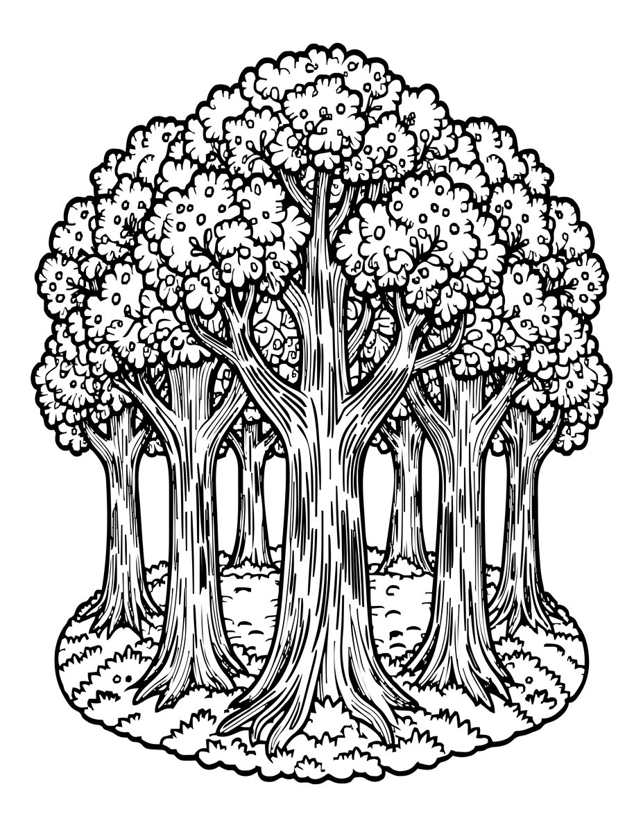 Ancient Fairy Circle - free printable coloring page