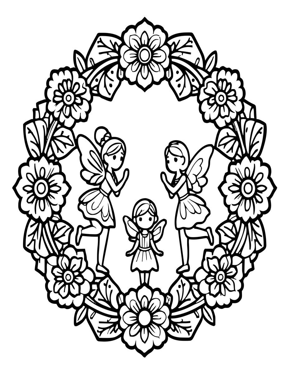 Midsummer Circle - free printable coloring page