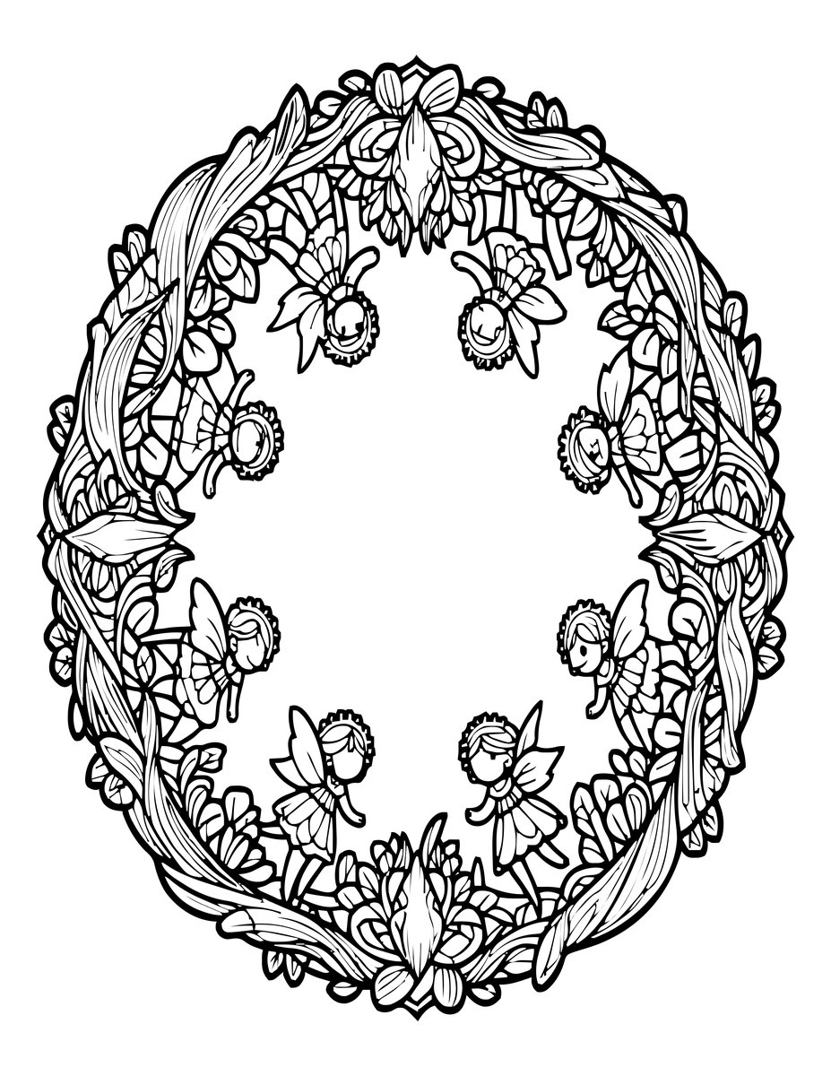 Fairies Dancing - free printable coloring page