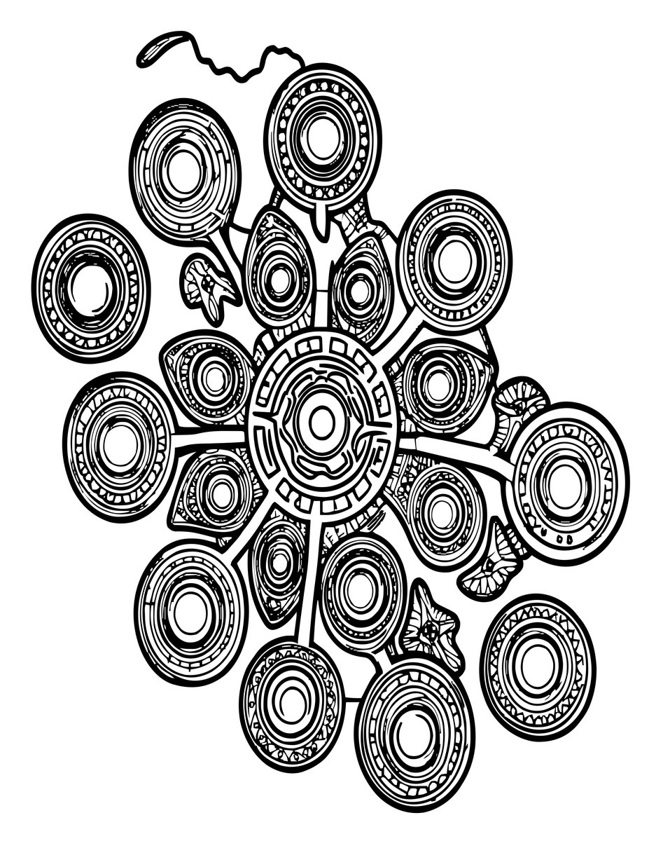 Fairy Circle Map - free printable coloring page