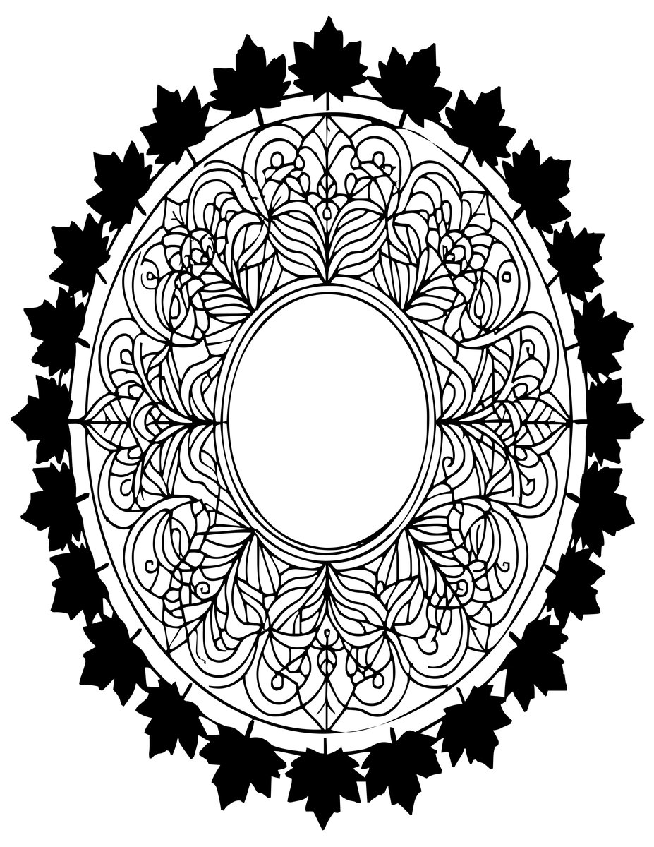 Autumn Ring - free printable coloring page